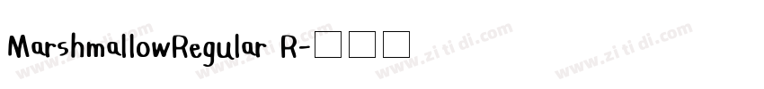 MarshmallowRegular R字体转换